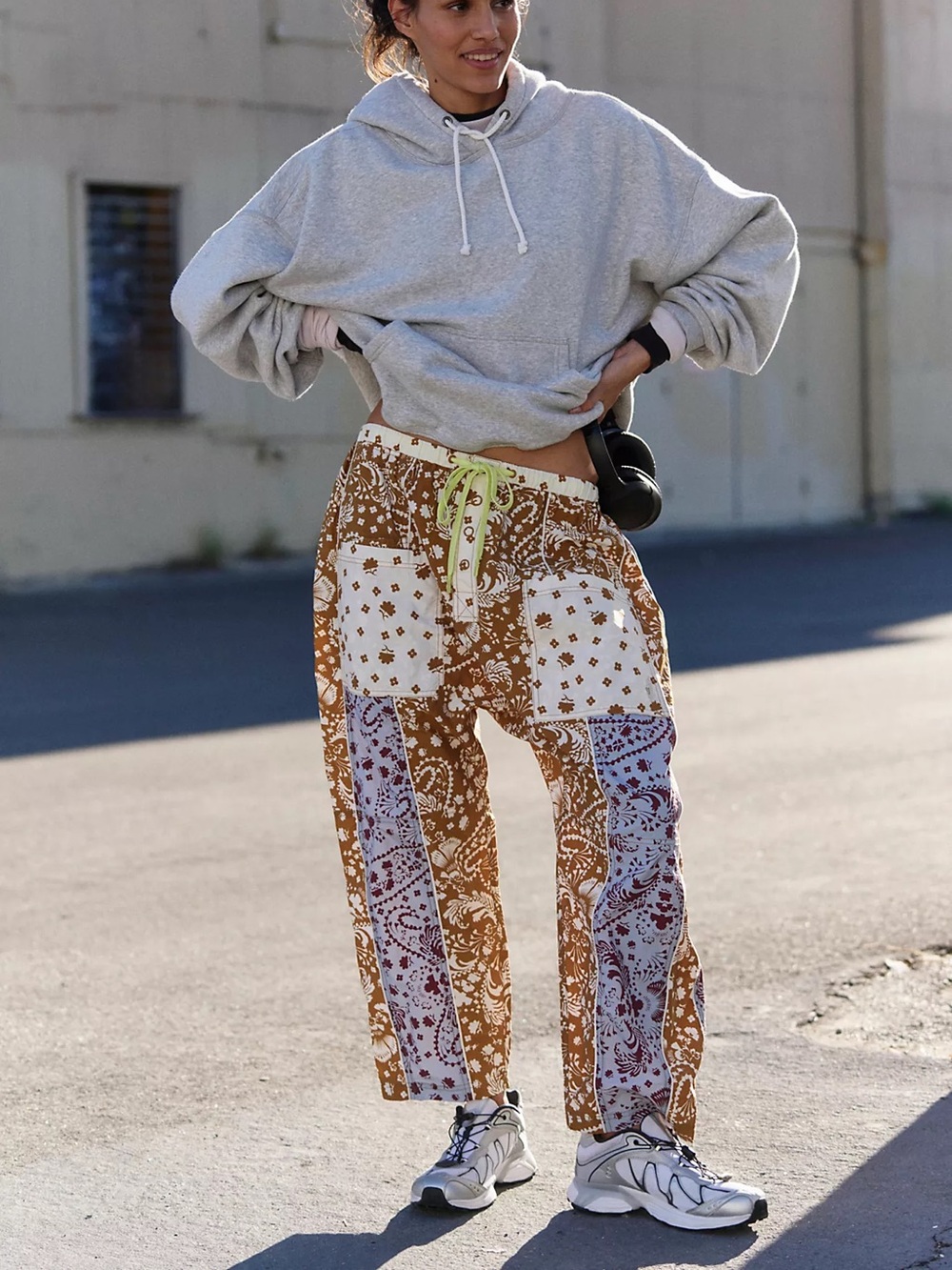 Free people Well Played Printed Pants Paisley And Floral Combo